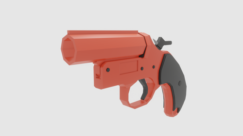 Low Poly Flare Gun preview image
